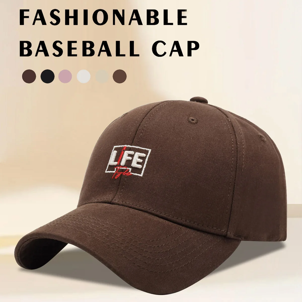 Baseballkappe mit großem Kopf für Männer und Frauen, gesichtsshowende kleine Entenzungenhut für Frauen, vergrößert und vertieft, breite Krempe, Hardtop, gestickte Buchstaben, Angeln, Klettern,