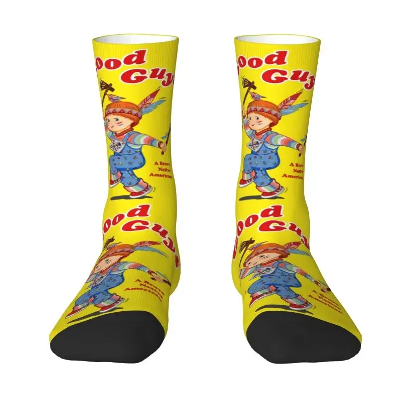 Good Guys Dress Socks Men's Women's Warm Fashion Novelty Child's Play Chucky Crew Socks