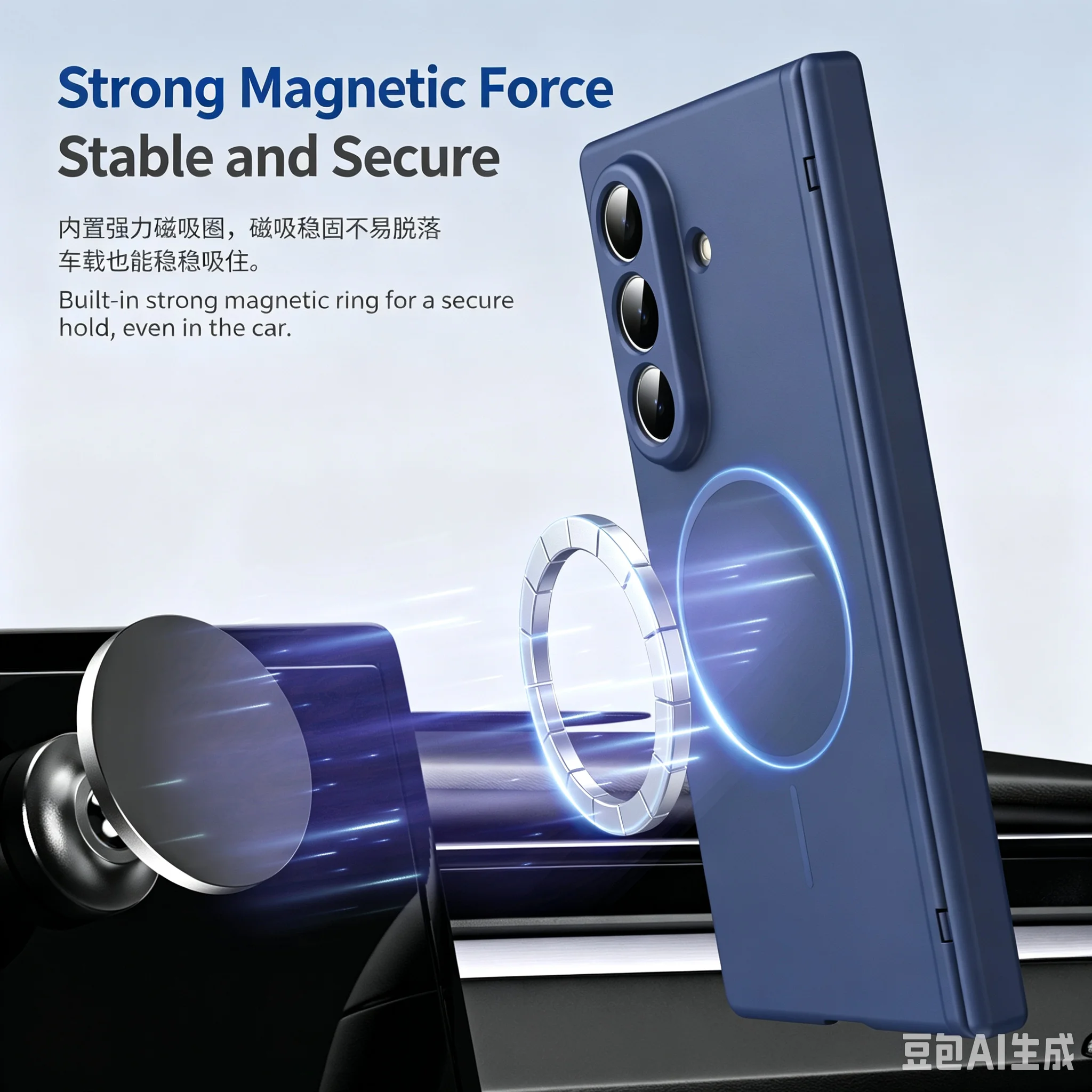 Galaxy Z Fold 8 Ultra Case, Thin Strong Magnetic Ring Protective Cover, Compatible with Samsung Z Fold 7/6/5/4, Full Hinge Prote