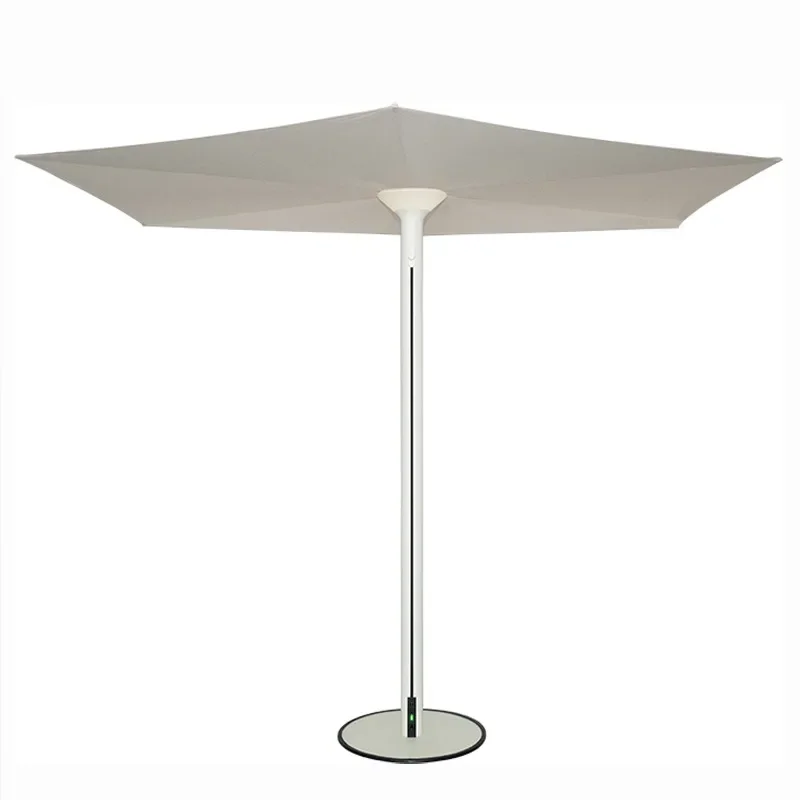 #Outdoor Patio Umbrella, Kury Sunshade with LED Floor Lamp,Foldable for Garden and Courtyard, UV Protection, 360 Degree Rotation