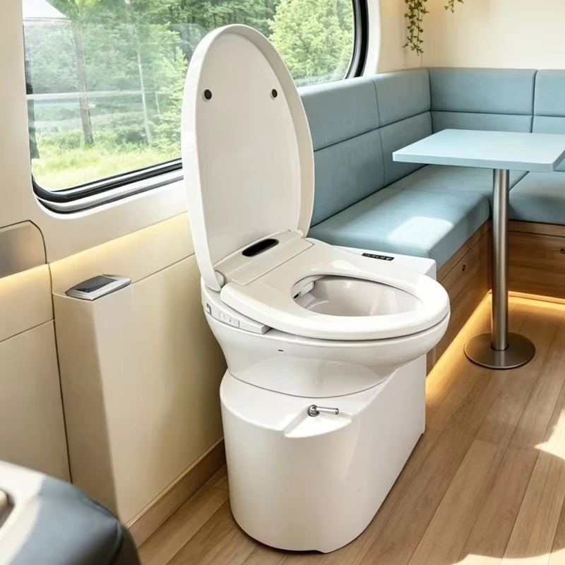 Eco‑Friendly RV Smart Electronic Toilet, Compact Mobile WC With Bidet For Motorhome Camper, Also For Boat And Yacht Living