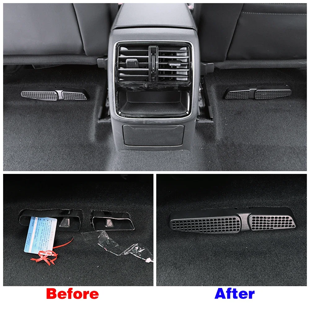 For Audi Q2 Q3 Q5 Q7 Q8 Under Seat Floor Rear AC Heater Air Conditioner Duct Vent Cover Grill Outlet Cover Trim