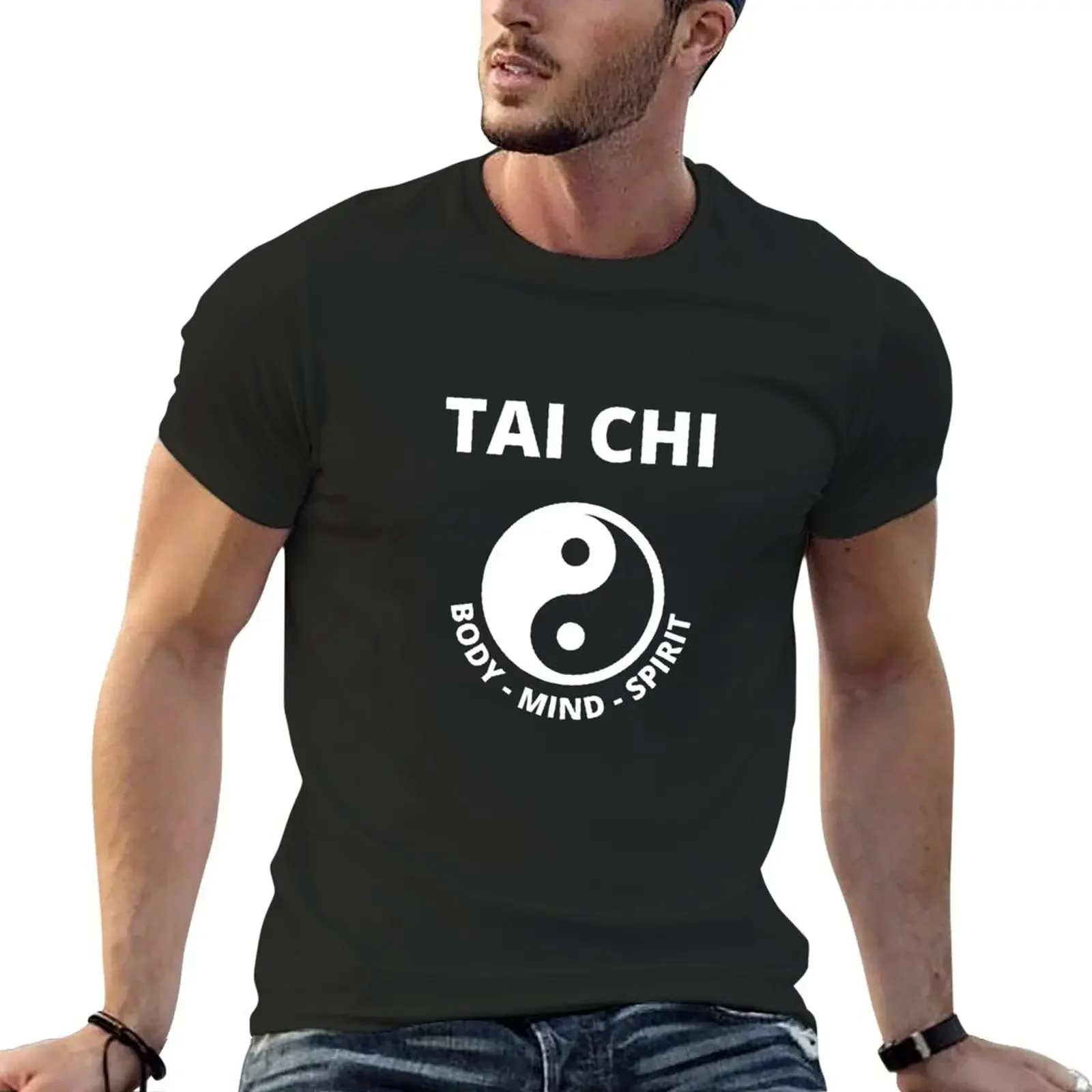 

Tai Chi Body Mind Spirit T-Shirt Aesthetic clothing oversizeds tees mens graphic t-shirts funny