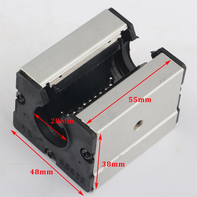 قضبان مستديرة كتلة Gulide المنزلق SBR16/SBR20/SBR25/SBR30/SBR40 نوع الغبار واقية