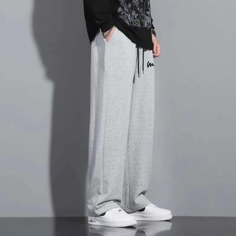 

Мужские повседневные брюки свободного прямого кроя, весенне-осенние, модные, широкие, спортивные, в уличном стиле, свободные, длинные