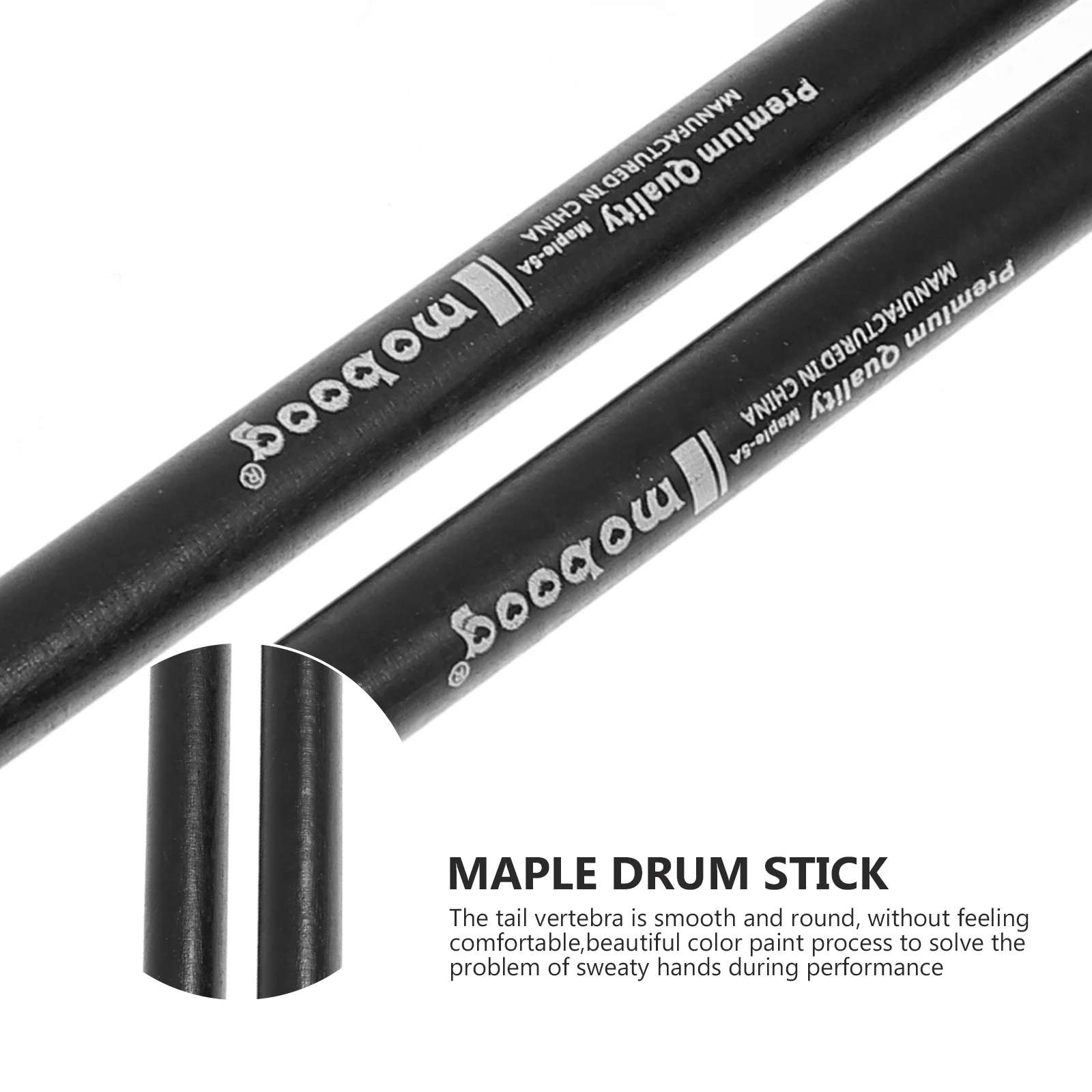 2 Pairs Maple Sticks Drum Simple Drumstick Percussion Tool Instrument Wood Drumsticks Instruments