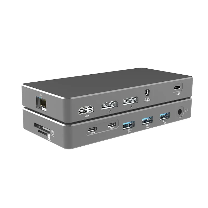 Super September Thunderbolt 4 Dual Display 4K@60Hz 14-in-1 Docking Station With 80W Power Delivery