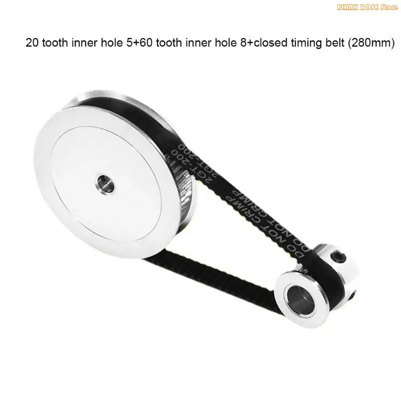 K1AE 2GT Synchronous Wheel Timing Pulley 20&60 Teeth for w/Width 6mm Belt for 3D Prin