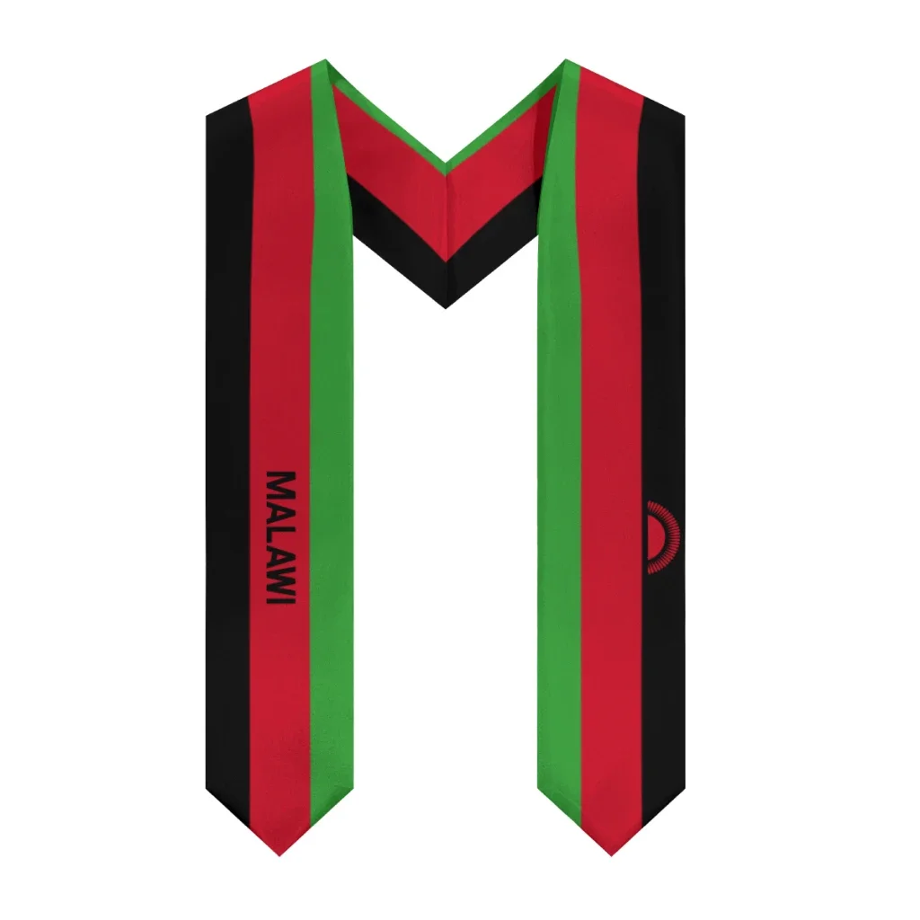 Customization More Design Graduation Shawl Malawi Flag & United States Flag Stole Sash Honor Study Aboard International Students