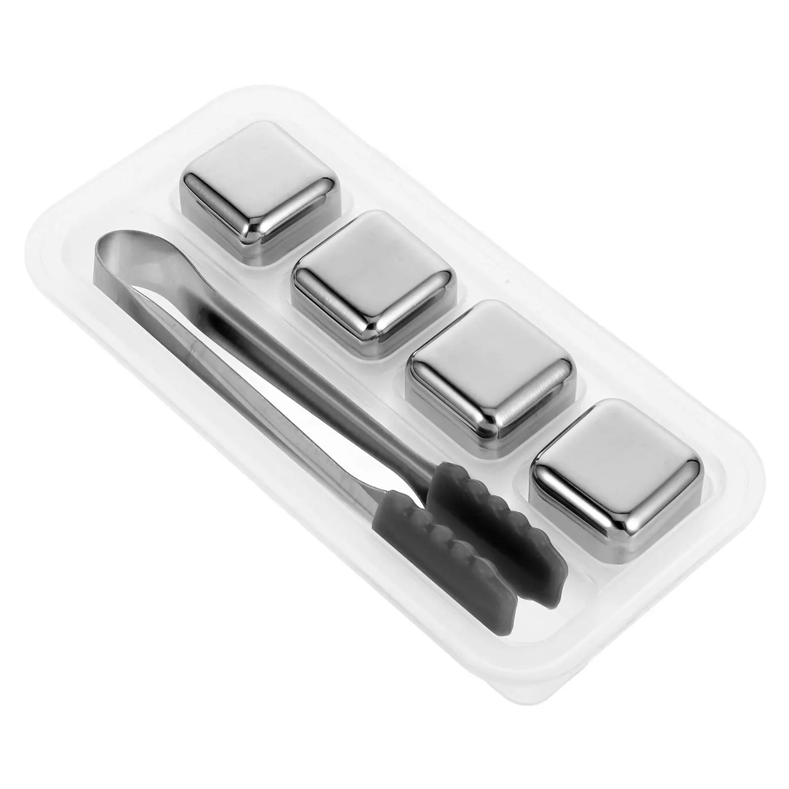 1Set Stainless Steel Whiskey Ice Cubes Metal Chilling Stones Reusable Non Diluting for Whiskey Bourbon Rum Drinks - view 4