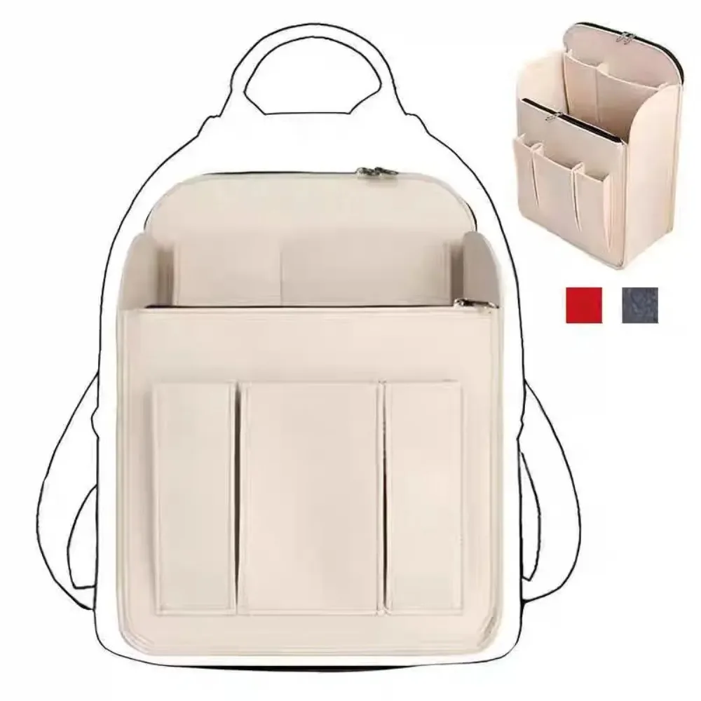 Organizador de Bolsillos Múltiples para Mochila Longchamp, Bolsa de Almacenamiento, Forro Interior de Fieltro para Mochi