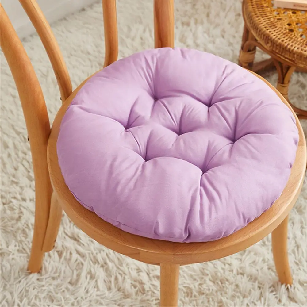 40cm Seat Cushion Pad Floor Round Pillow Breathable Anti-slip PP Cotton Filling Chair Pad Solid Color Tufted Thick Pad Cushion