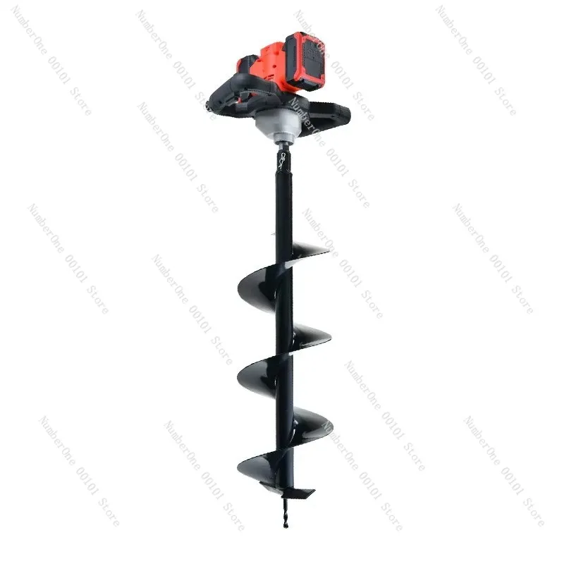 

Electric Ground Drill,High-power Tree Planting Hole Digging Machine,Agricultural Pile Driving and Drilling Machine with Lithium