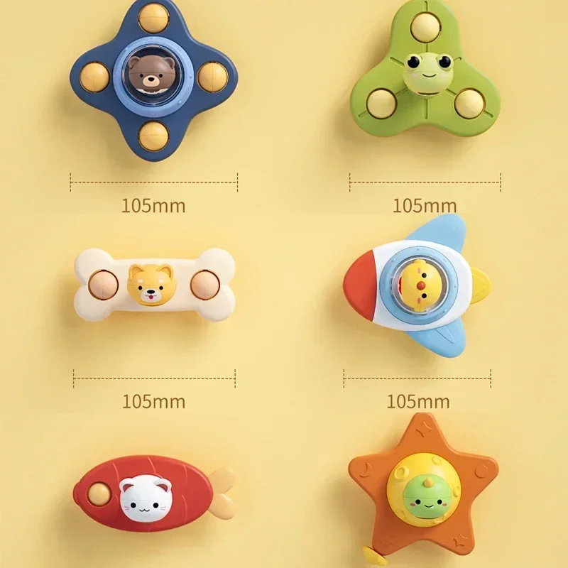 Baby Speelgoed Zuignap Spinner Voor Peuters Dragen Hand Montessori Spinner Sensorisch Speelgoed Stress Reliëf Baby Games Roterende Rammelaars