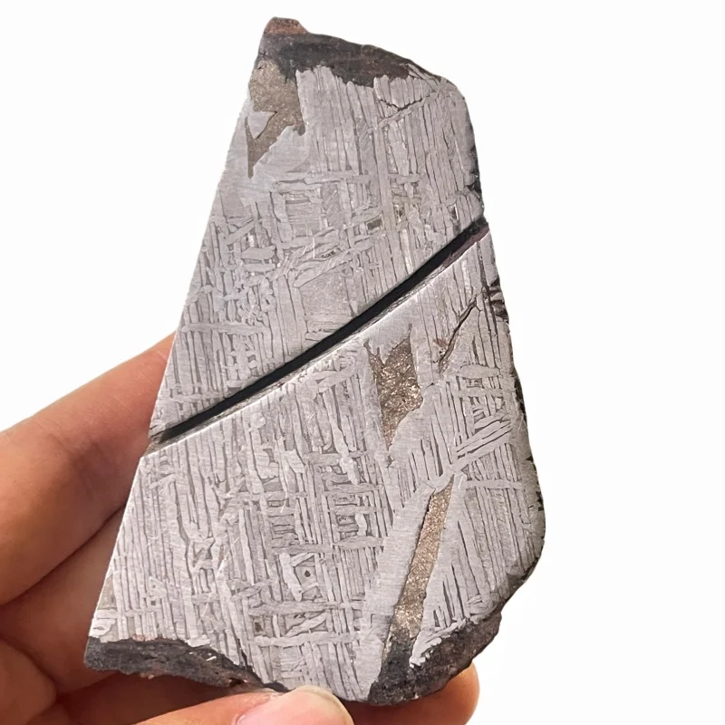 270.9g Muonionalusta meteorite slice Natural iron meteorite material specimen Meteorite slice Collection -TC734