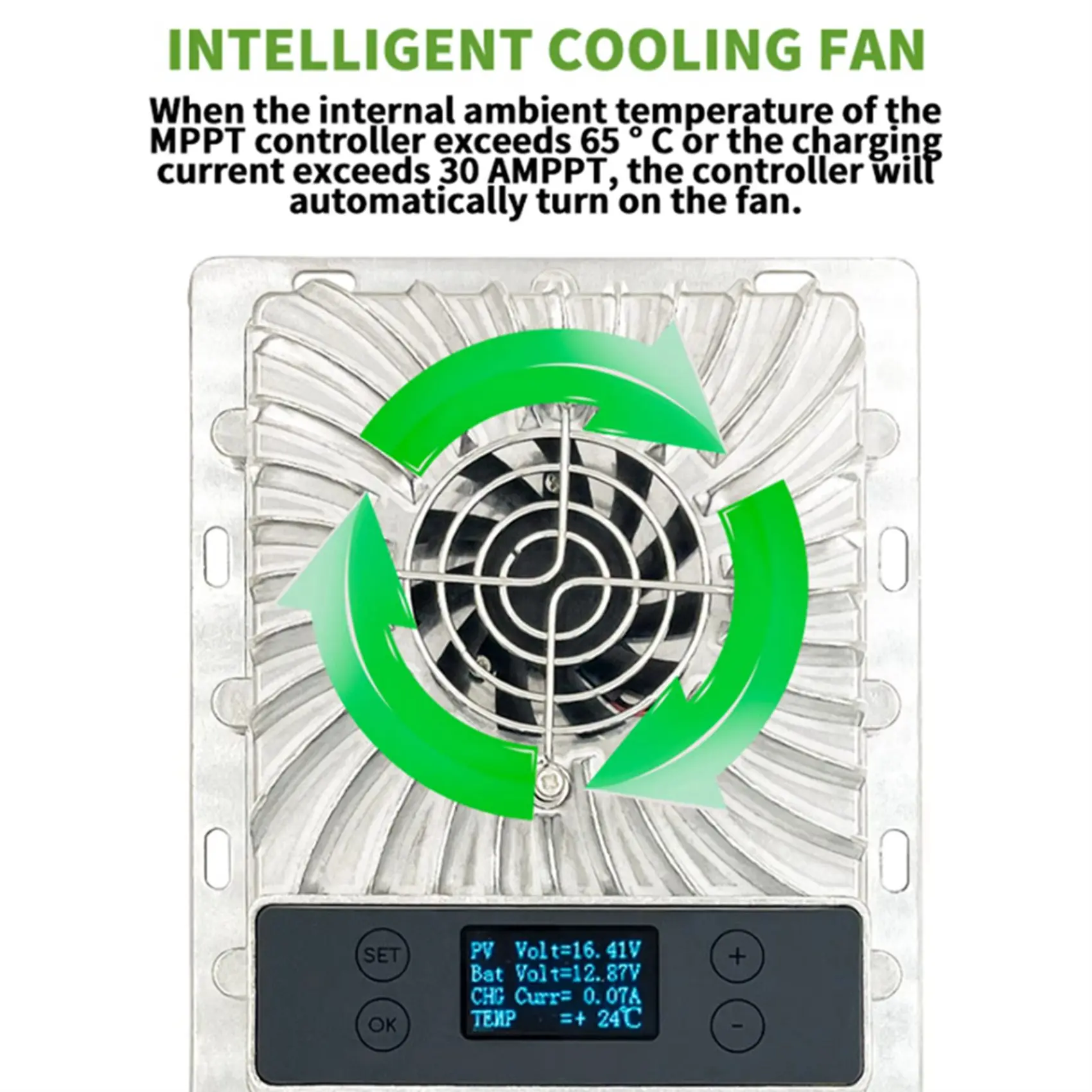 ABDE-2X 600W Step-Down MPPT Solar Charging Controller 10-30V/17-85V Output Solar Intelligent Temperature