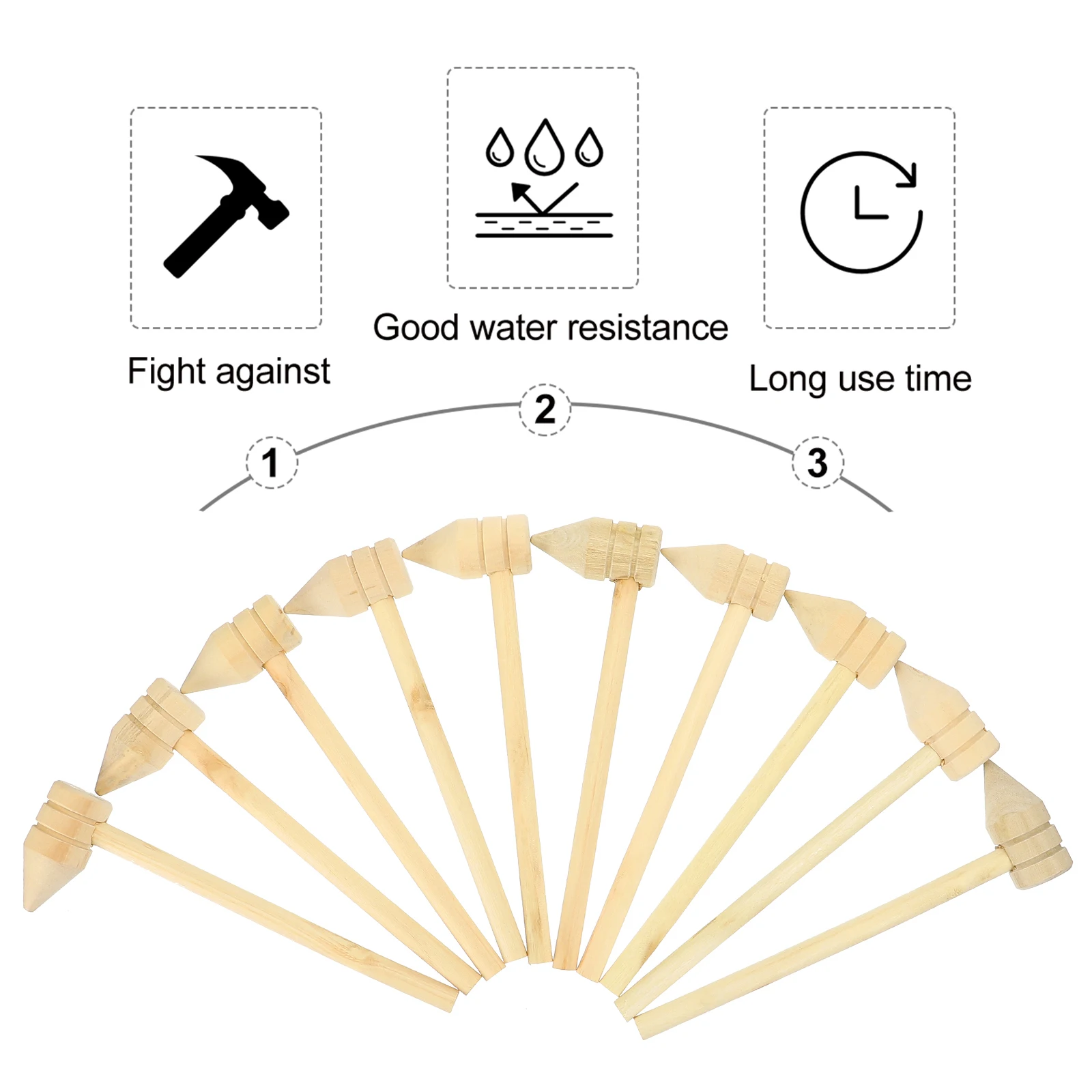 

10 pcs Mini Wooden Mallets 26 Tip Double Groove Crab Hammers Perfect for Home Restaurant Safe Eco Friendly Seafood Tools