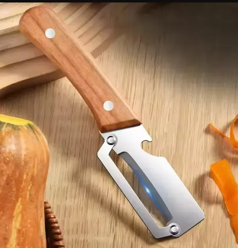 WXCOO Edelstahl-Küchenschere, multifunktionaler Obst- und Gemüseschäler, SK5-Spezialschere mit rutschfestem Griff – Detail 11