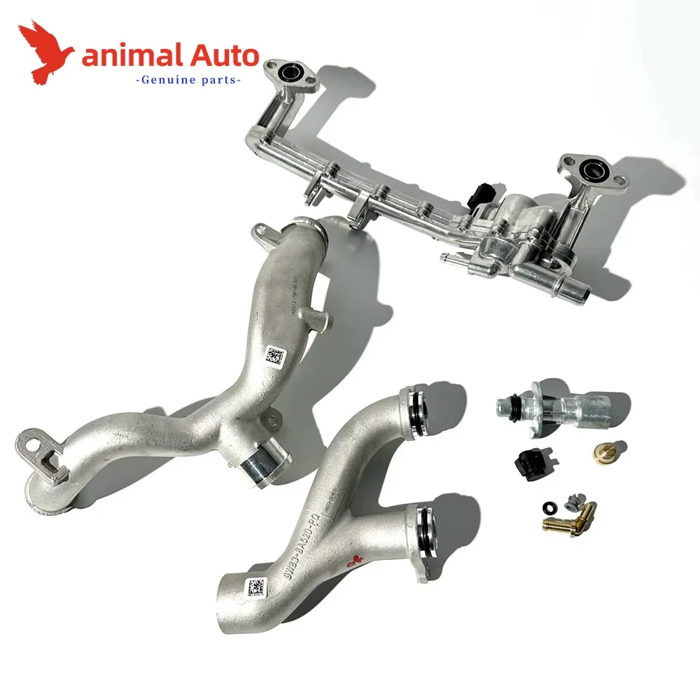 AJ133 5.0L V8 Upgraded aluminum cooling water pipe system kit For Range Rover Sport LR4 Jaguar
