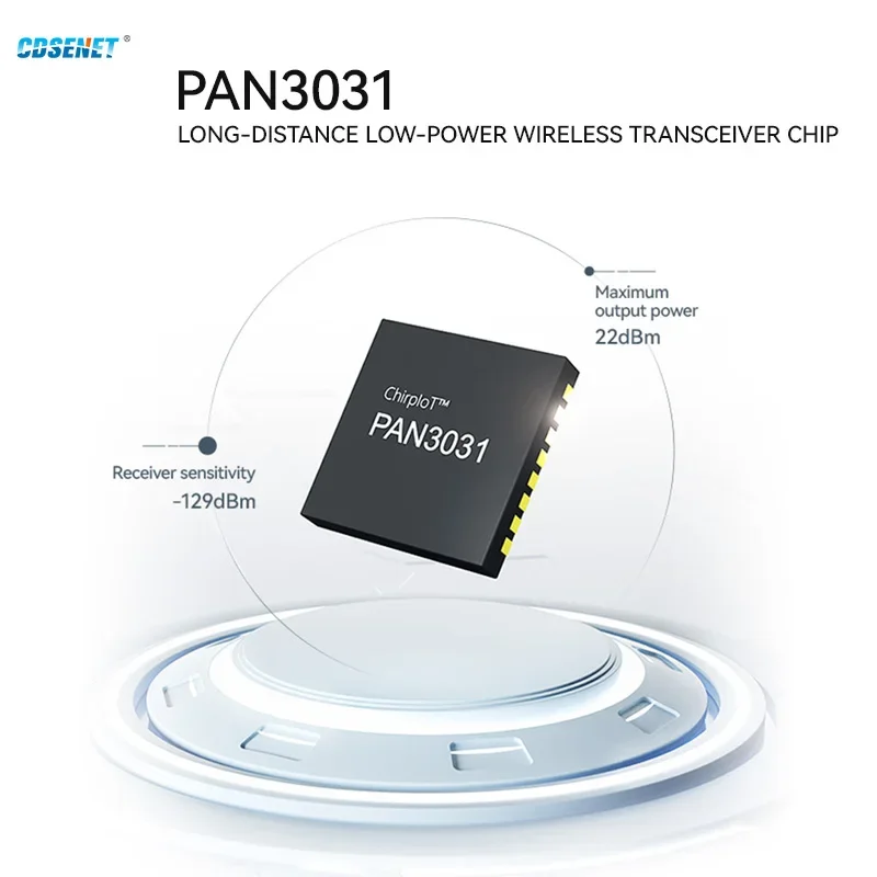 Беспроводной модуль SMD Lora 433,125 МГц PAN3031 CDSENET E29-400T22S 22 дБм, нижняя мощность, большие расстояния, 5 км AT, обновление команды IAP