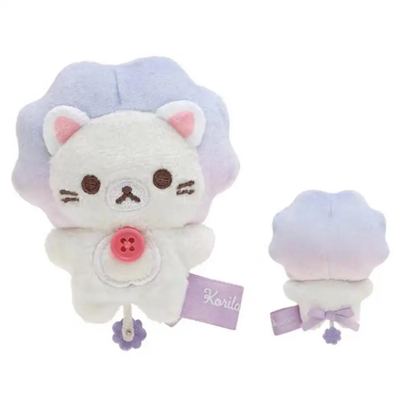 Kawaii Rilakkuma ألعاب من القطيفة المفاتيح الإبداعية الكرتون Korilakkuma يونيكورن ظهره قلادة الديكور دمية صديق هدية عيد ميلاد