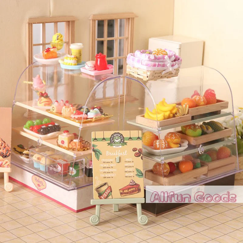 [TG835]1:12 Dollhouse Miniture Simulation Cake Cabinet Model Decoration Accessories Toys