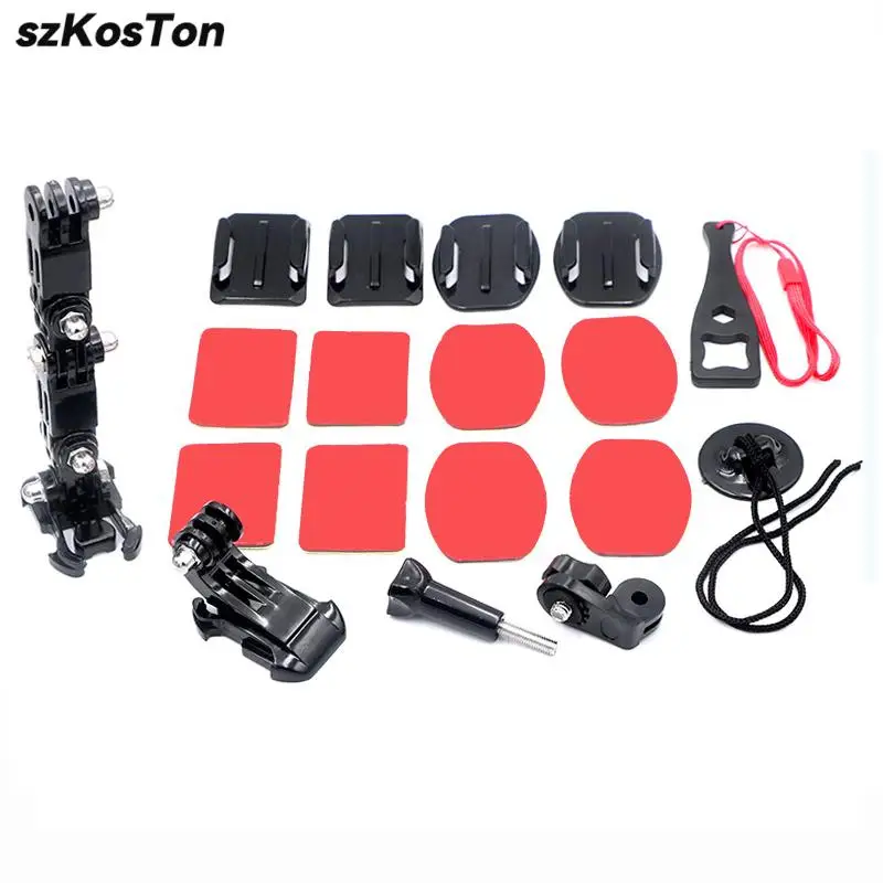 Motocicleta Ação Camera Base Mount, Capacete de Equitação Chin, Fit para GoPro 13, 12, 11, 10, 9, 8, DJI OSMO Action 5 Pro, 3, 4, Insta360, X2, x3, X4