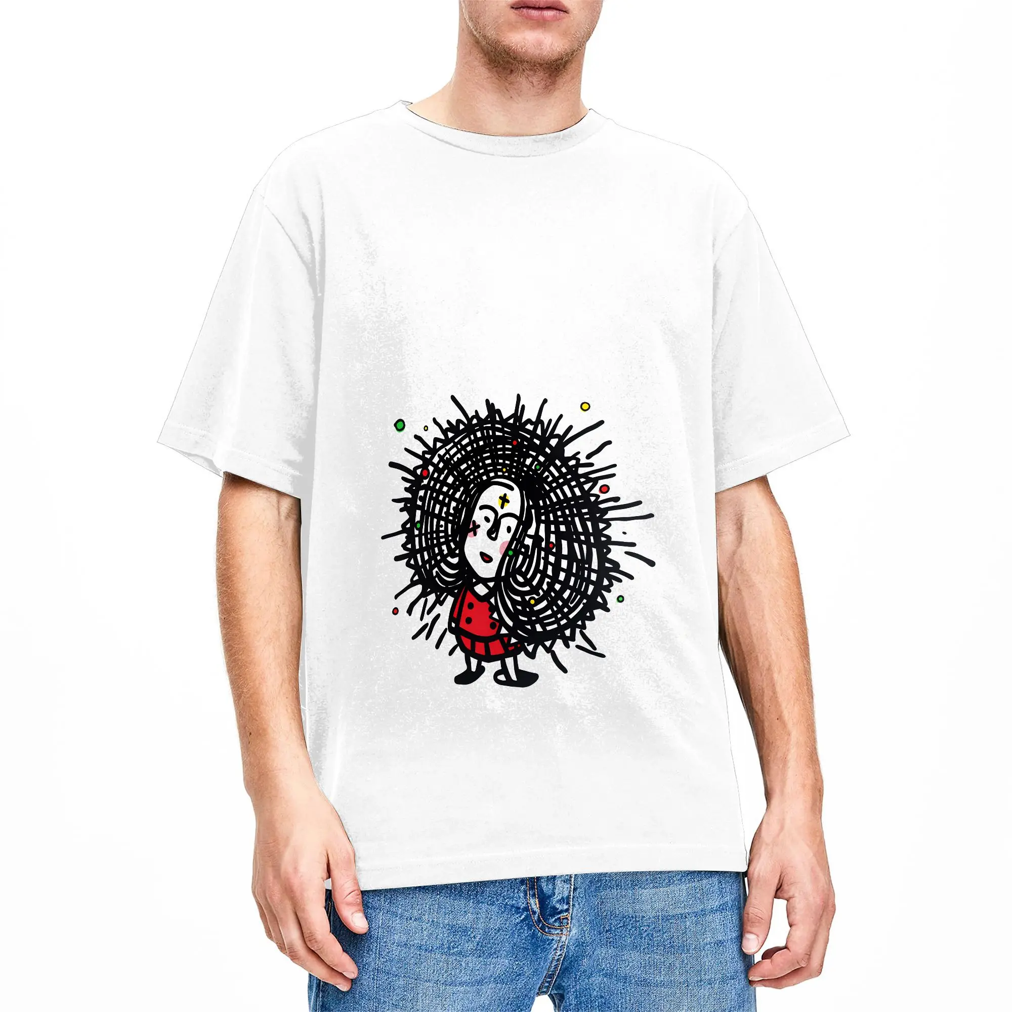 Vintage T Shirt Beach Yoshitomo Nara Fashion T Shirts  100% Cotton Tshirt for Man Y2K Retro Short Sleeve Tees