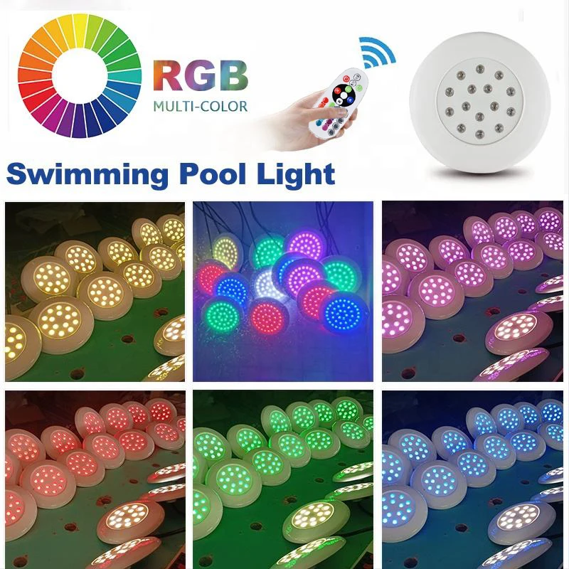 RGB Mini Pool Lights Color Change with Remote Control Private Swimming Pool Villa IP68 Waterproof  LED Underwater Spa Lamp