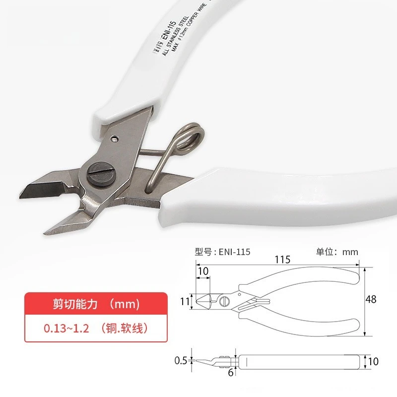 Stainless Steel Precision Electronic Oblique Mouth Pliers Jewelry Handmade Offset Tool