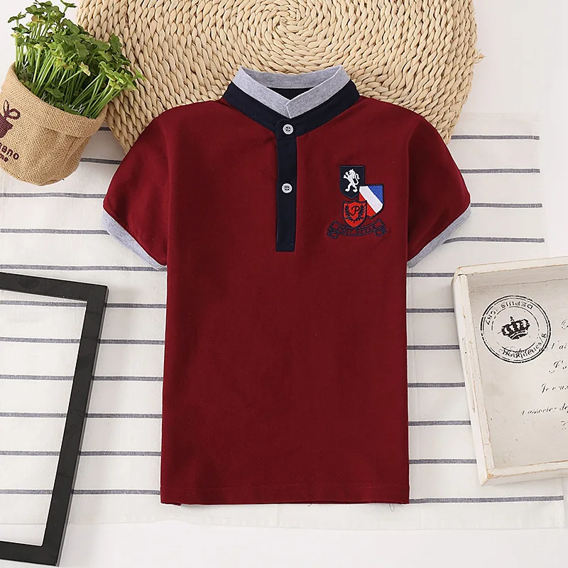 Boys polo shirt Summer Turtleneck Sports jersey Cotton Girls clothing Kids embroidery decoration T-Shirts Short sleeve Tops Tees