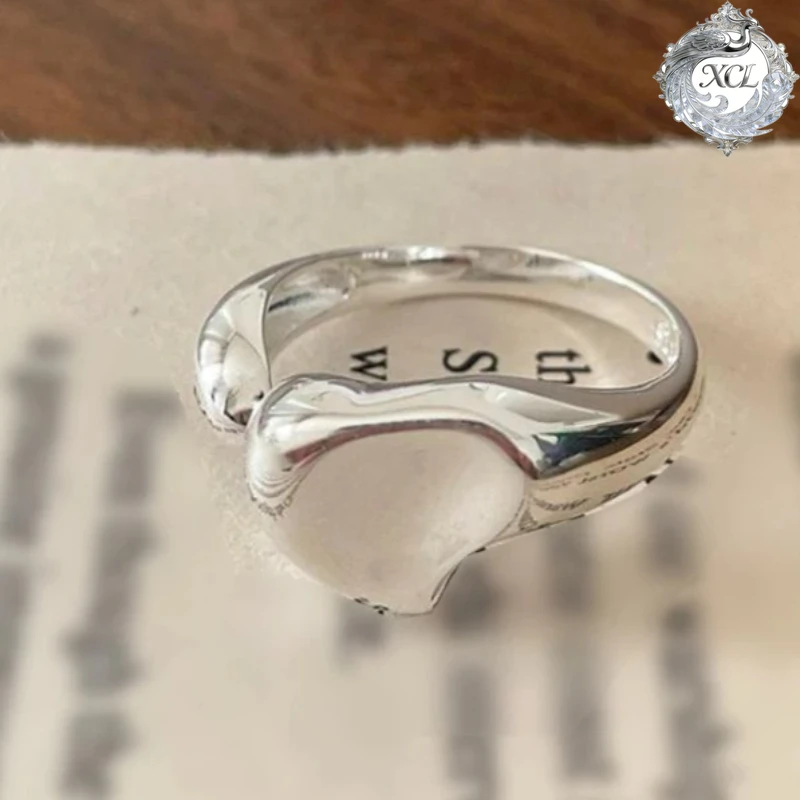 

XCL 100% S925 Sterling Silver Irregular Geometric Pendant Necklace Smooth Creative Design Birthday Party Jewelry Gifts for Women