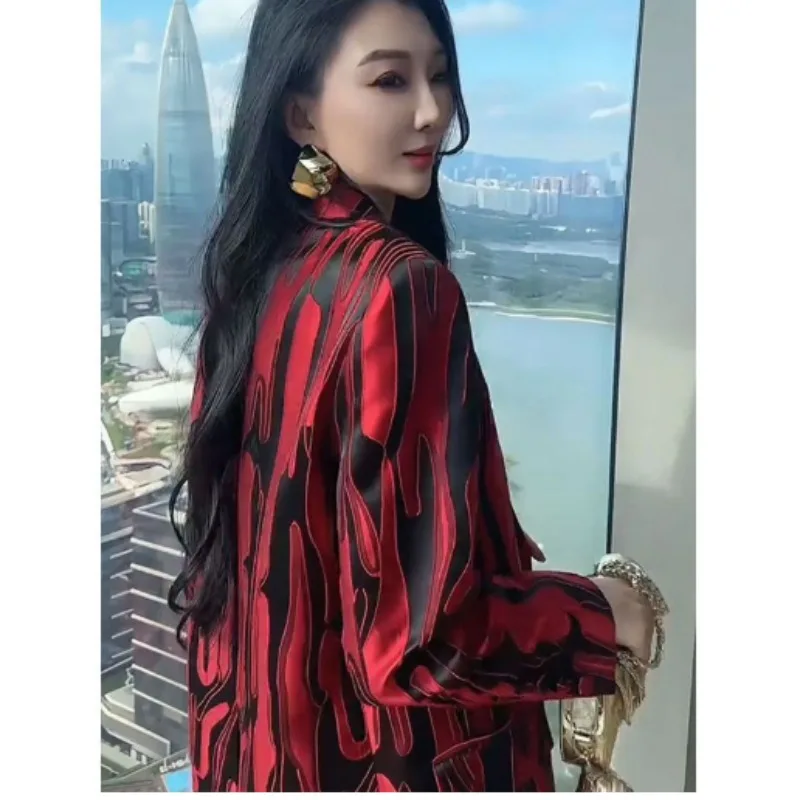 Spring or Autumn Luxury High-grade Temperament  Style Suit Outside Age Reduction Niche Non-identical Commuting Style Suit Jacket