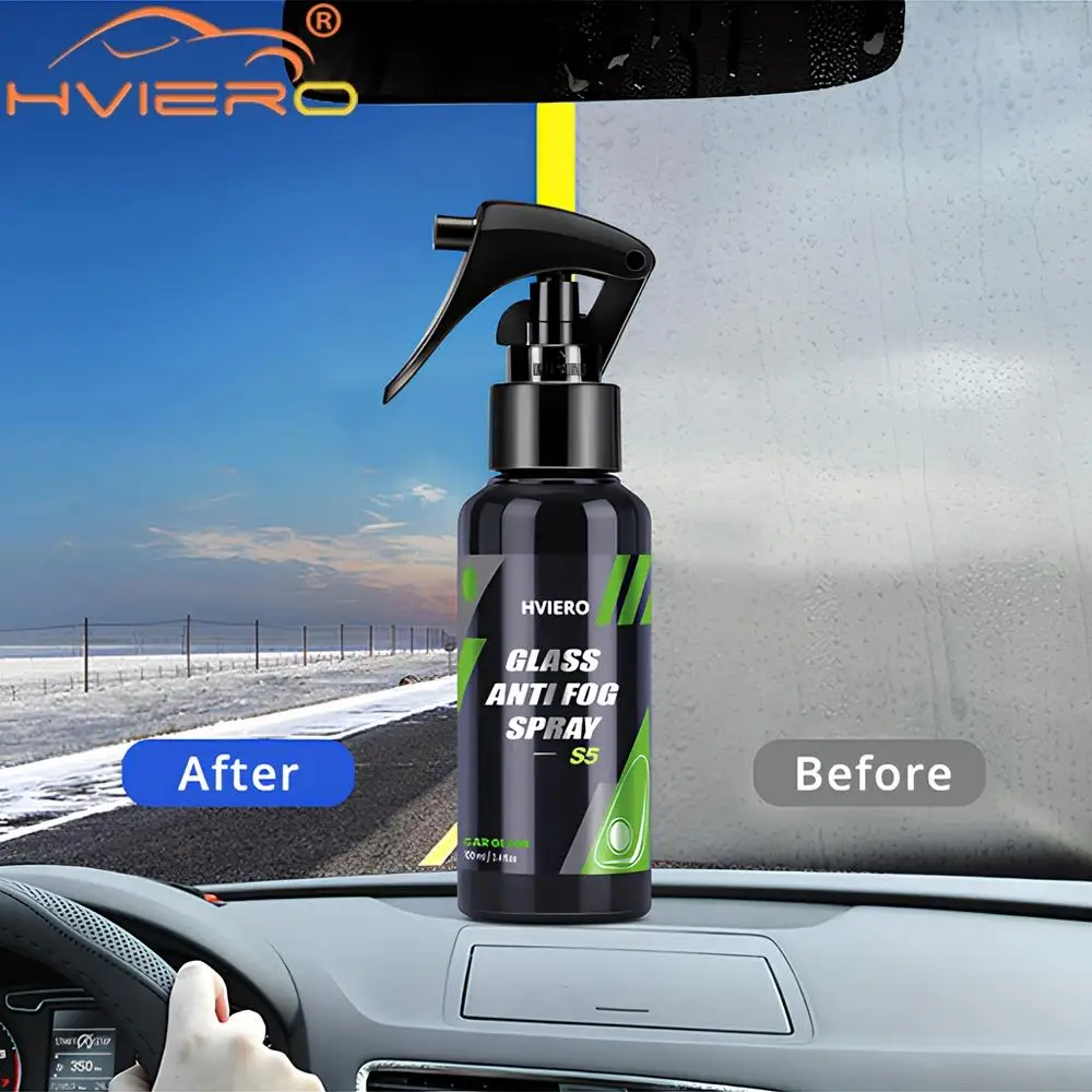 50/100/300ml Durable Lasting Car Inside Glass Improves Driving Visibility Anti Fog Spray Prevents Sight Cleaning Auto Paint Care