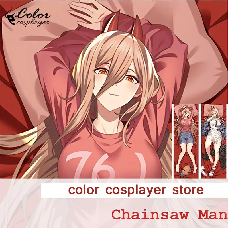 

Color Cosplayer Anime Pilowcase Chainsaw Man Power Dakimakura Hugging Body Pillow Cover Otaku Gift Waifu Pilowcase Home Decor
