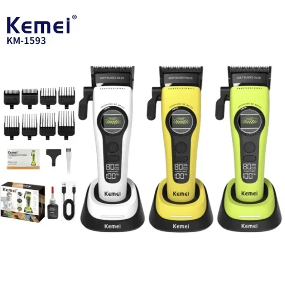 

Kemei KM1593/1595 Is Equipped with An External Brushless Hair Clipper for Men's Professional Hair Clippers That Are Rechargeable