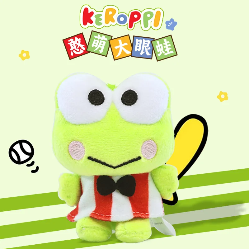 

Sanrio official big-eyed frog doll pendant, plush toy keychain, cute schoolbag doll pendant, gift for girls