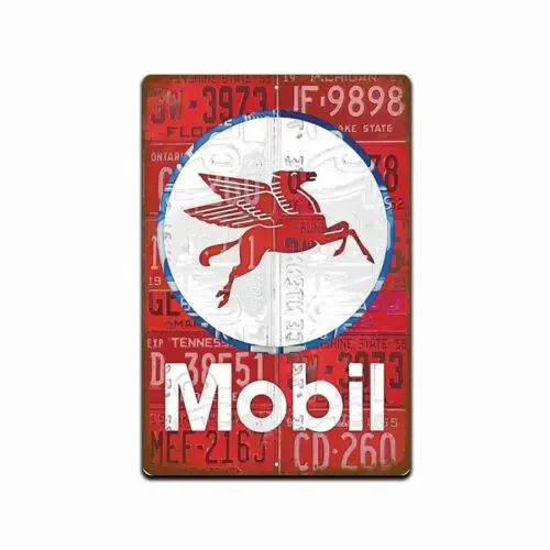 Vintage Looking Mobile Gas Oil Sign Station Garage  Retro Rustic Tin Sign