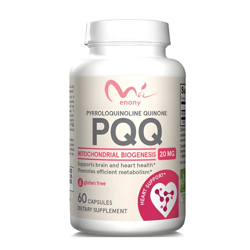 PQQ, 60 vegetarian capsules, supporting brain and heart health, promoting metabolism without gluten