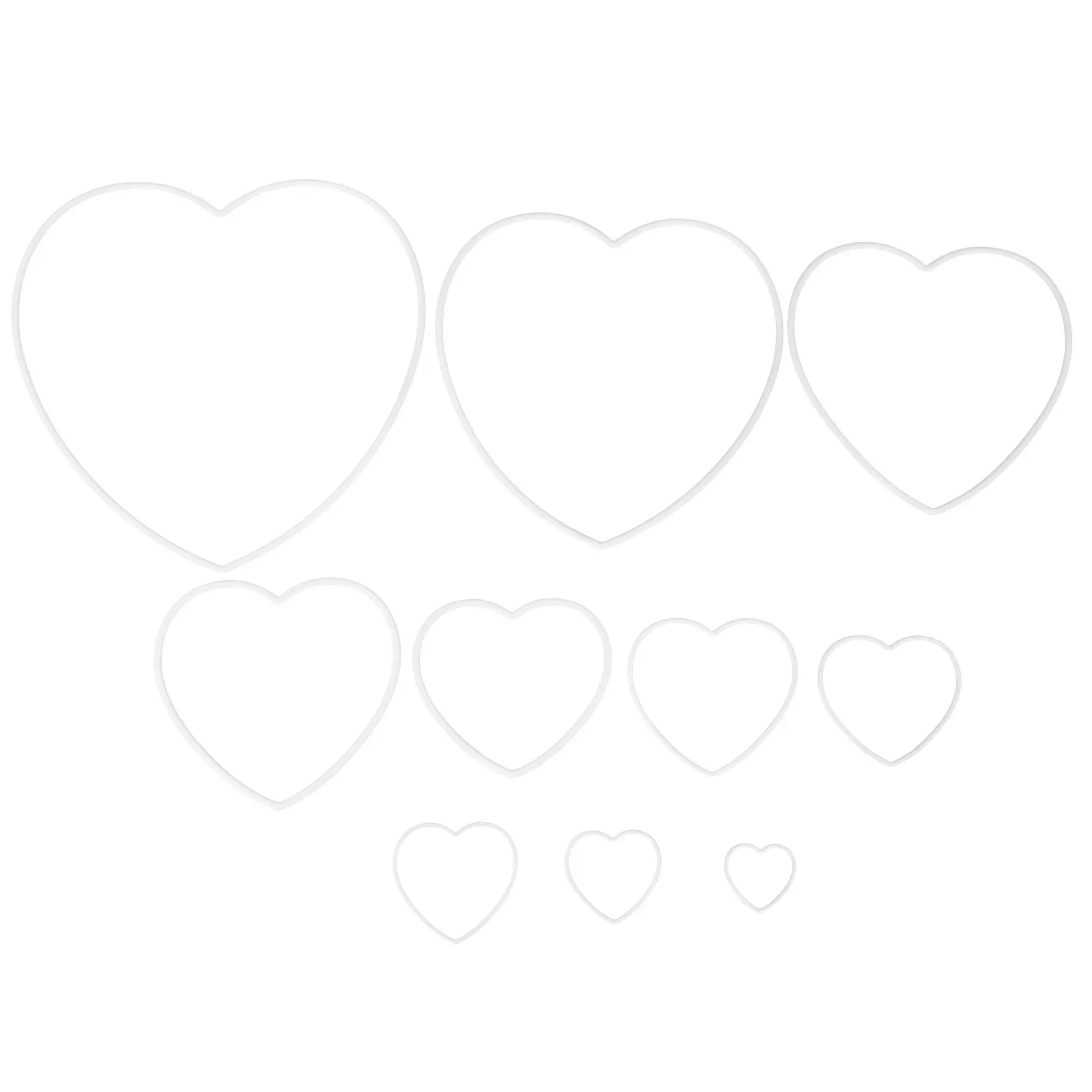 10Pcs Heart Plastic Dreamcatcher Rings Hoops