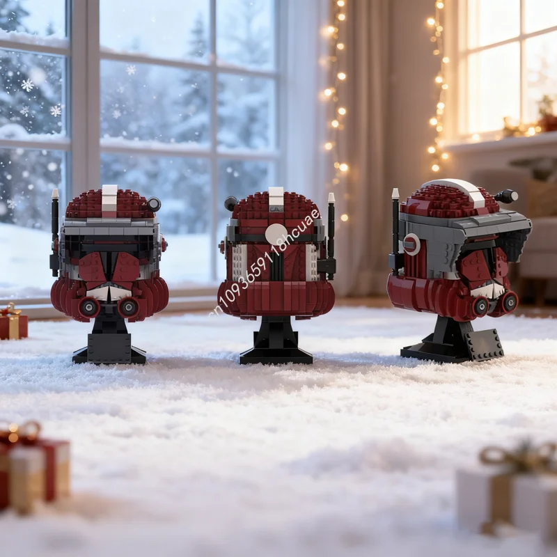 717pcs MOC Commander Fox Phase 2 Helmet Mod Star Model Toys Building Blocks DIY Creative Education Christmas Gift Brick Birthday