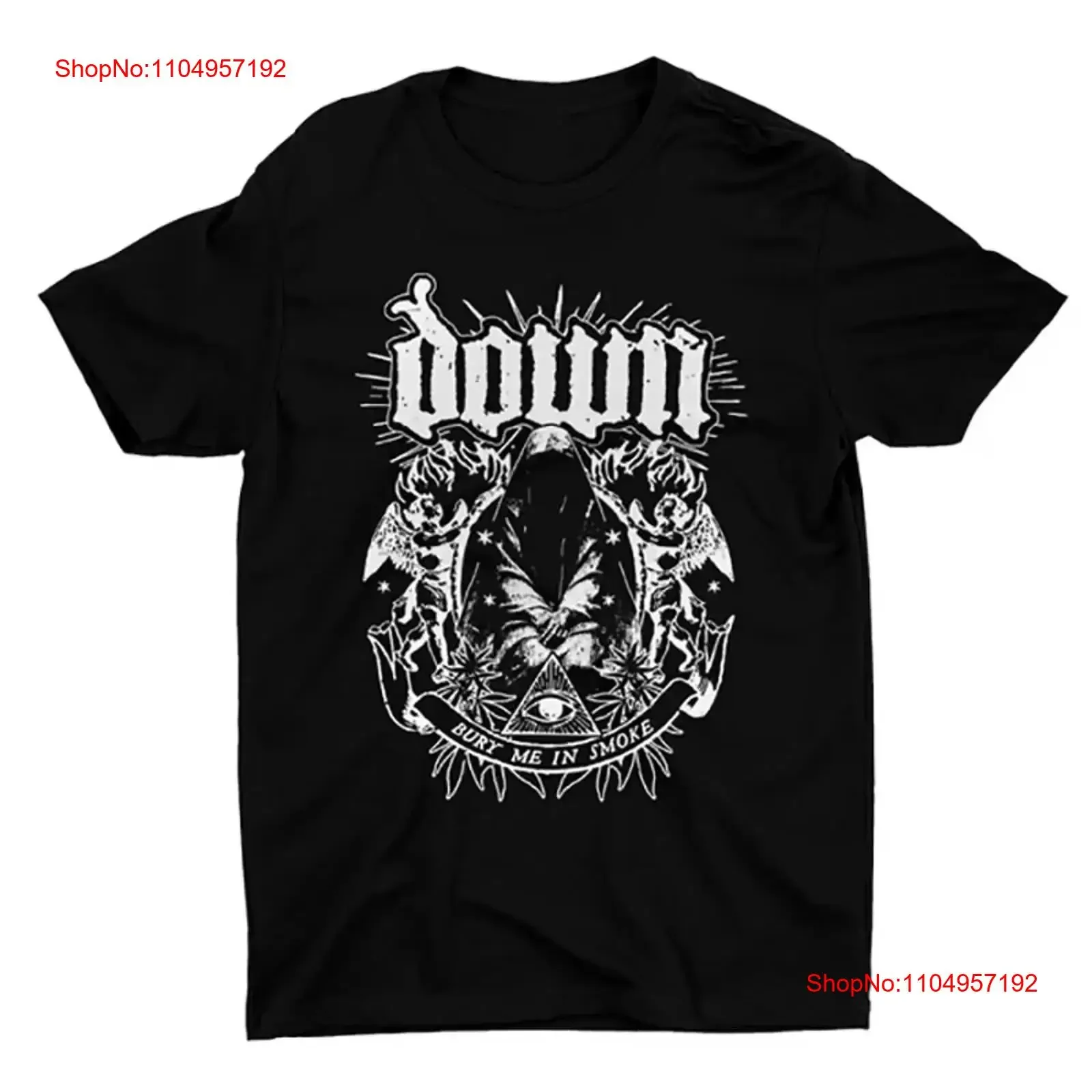 Down Band bury me in smoke Black cotton T Shirt Full Size S 5XL vintage Washed homme Unisex Comfortable fashion Stretched