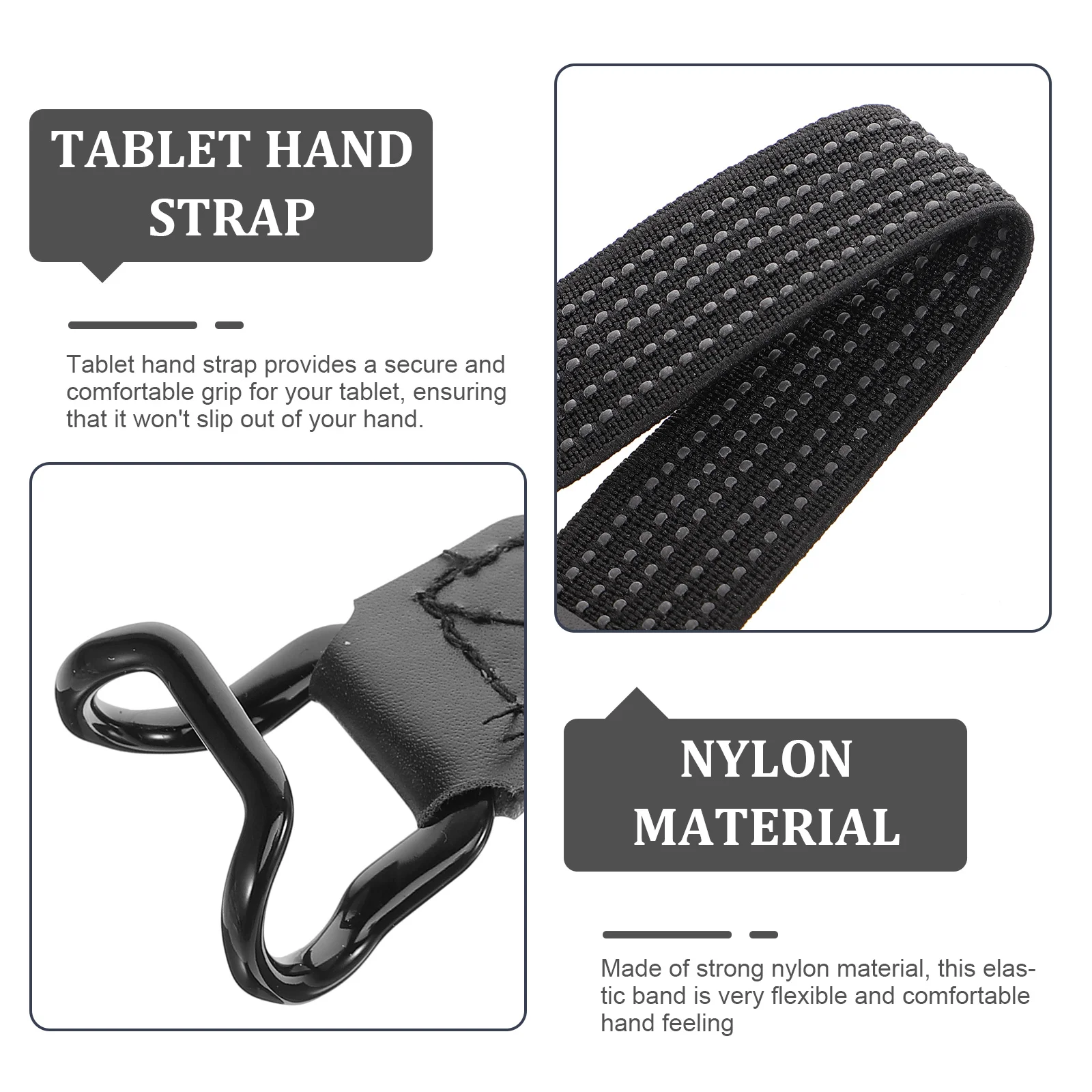 2 Pcs Tablet -drop Strap Accessories Holder for Bed Bracket Grip Nylon Finger Hand