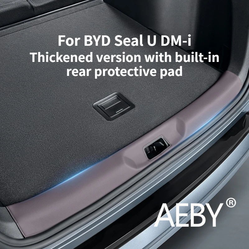 

AEBY For BYD Seal U DM-i 2020-2025 Rear Bumper Protection Cover, Anti-Scratch Leather Mat Cargo Liner Trunk Interior Accessories