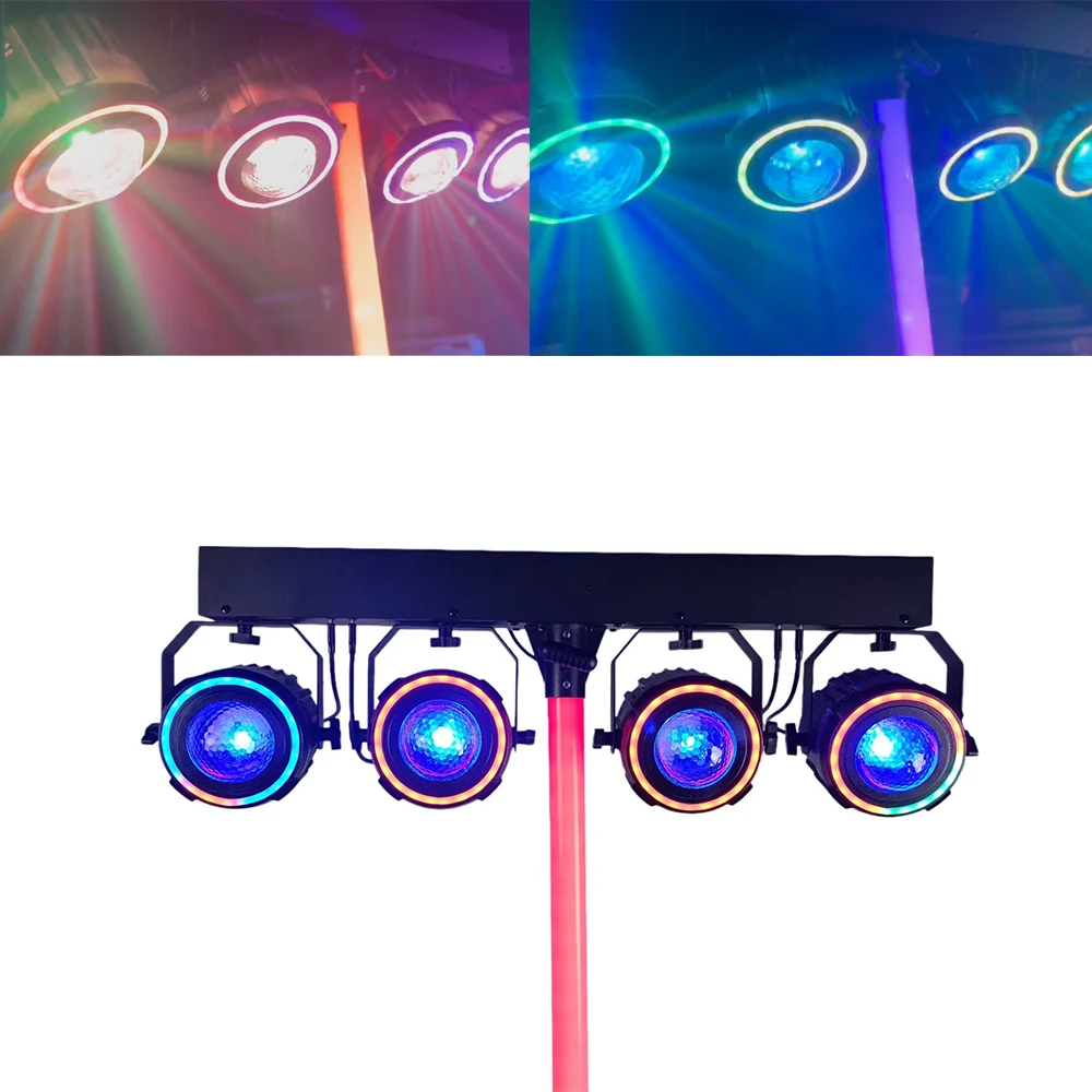 LED Cob Par Derby Stage Light Bar Set with Illuminated RGB Tripod Stand  APP Control and Carry Bag Party Light for Concert Show