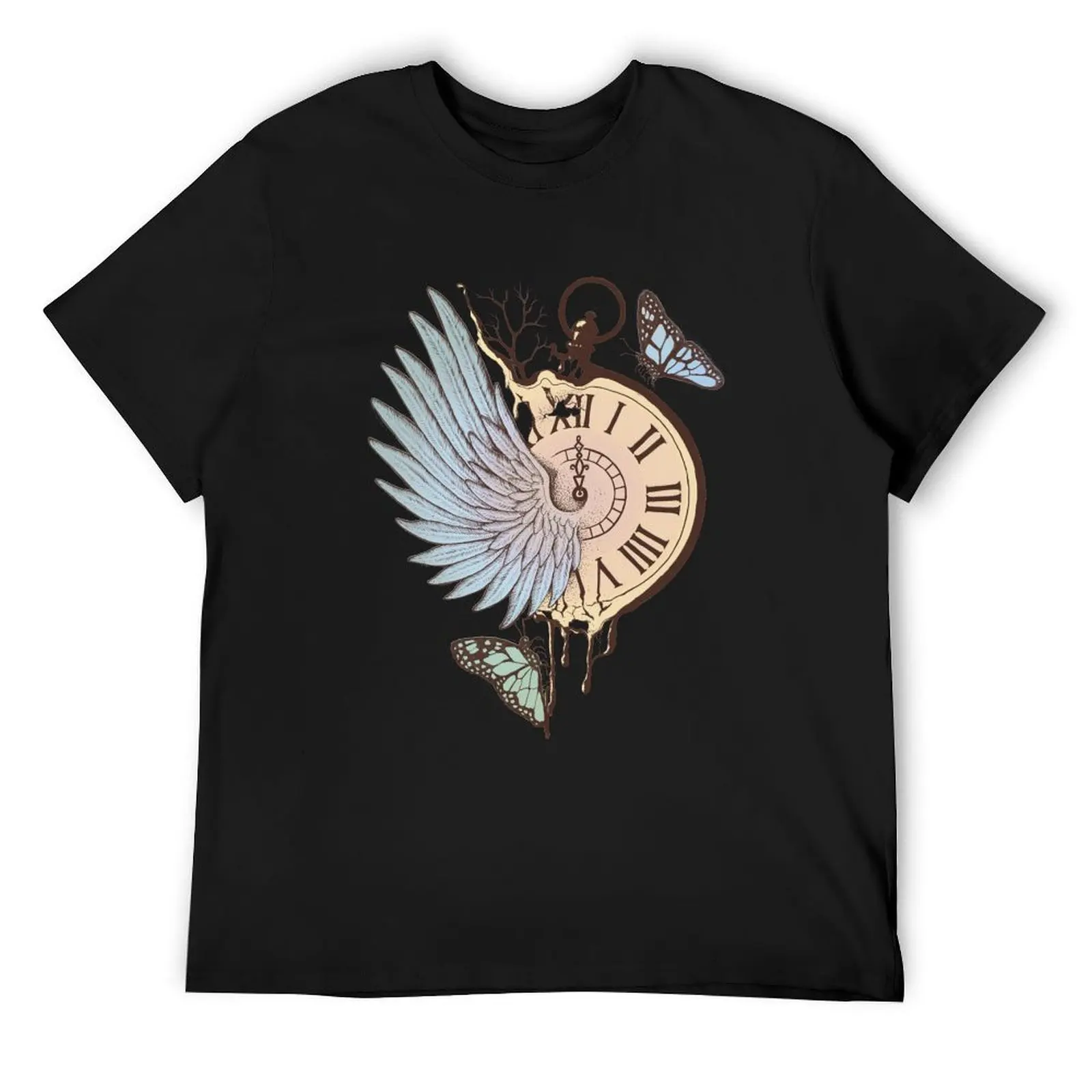 

Le Temps Passe Vite (Time Flies) T-Shirt funny costumes summer 2025 tops korean fashion designer t shirt men
