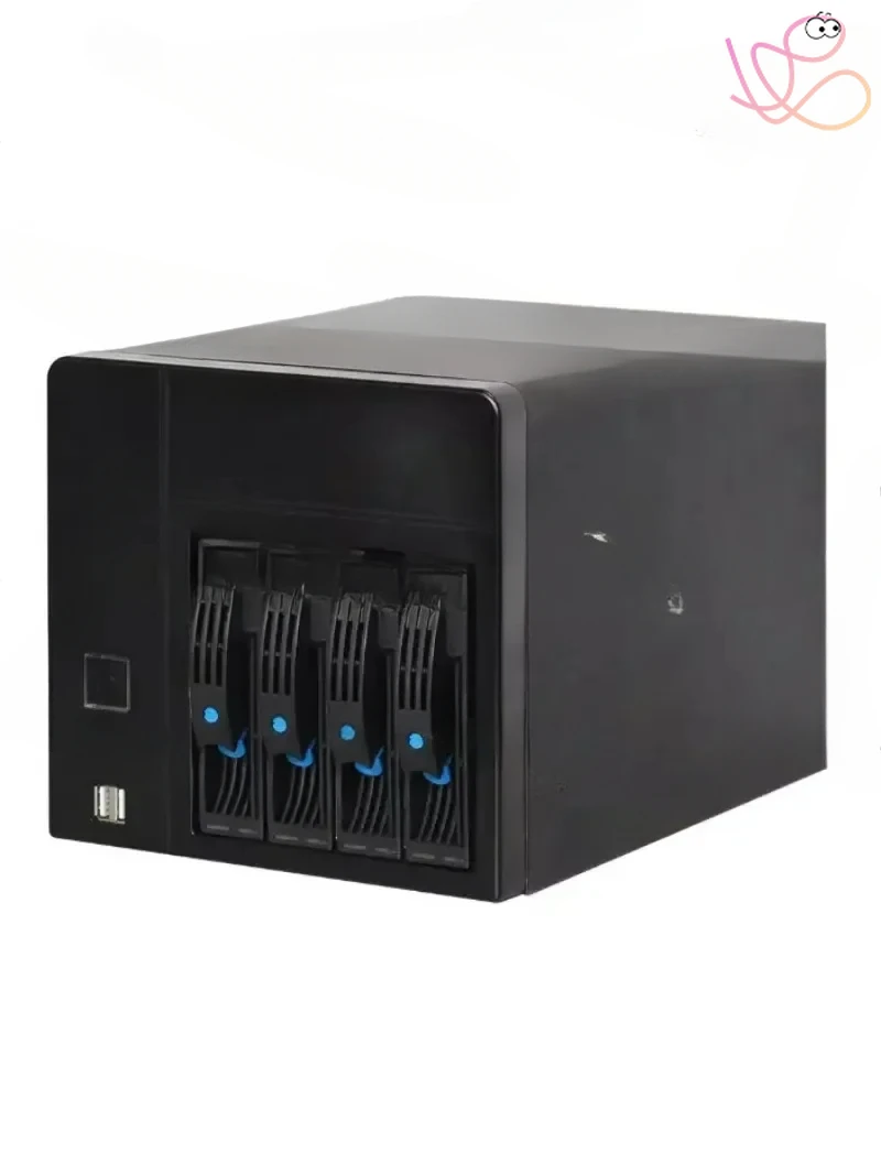 High Quality 4 Bays MINI-ITX  NAS Storage Server Chassis Home Ues Data Storage Server Case Diy Desktop Pc Enclosure