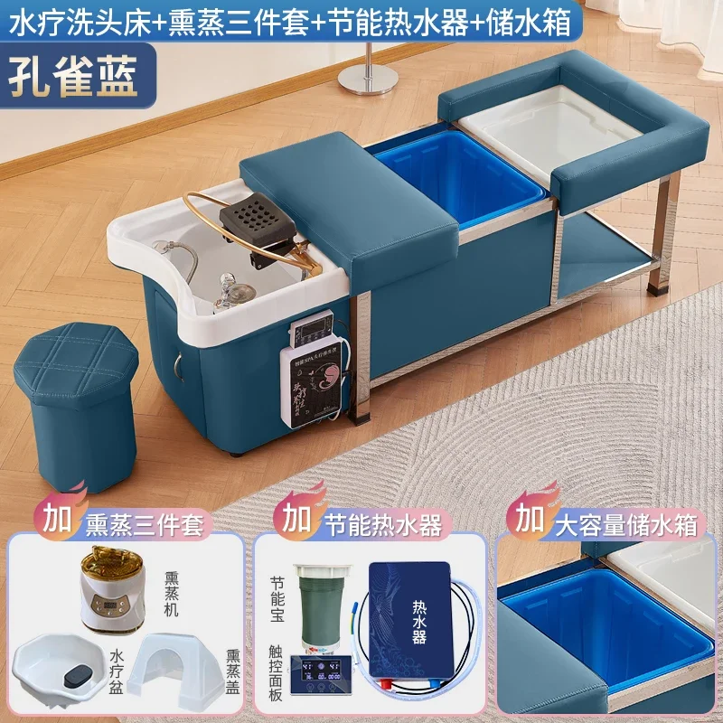 Hair Washing Chair Spa Tank Chairs for Beauty Salon with Hydraulic Basin Nail Barber Wash Hairstyle Shampoo Bed Foot Spa Bowl