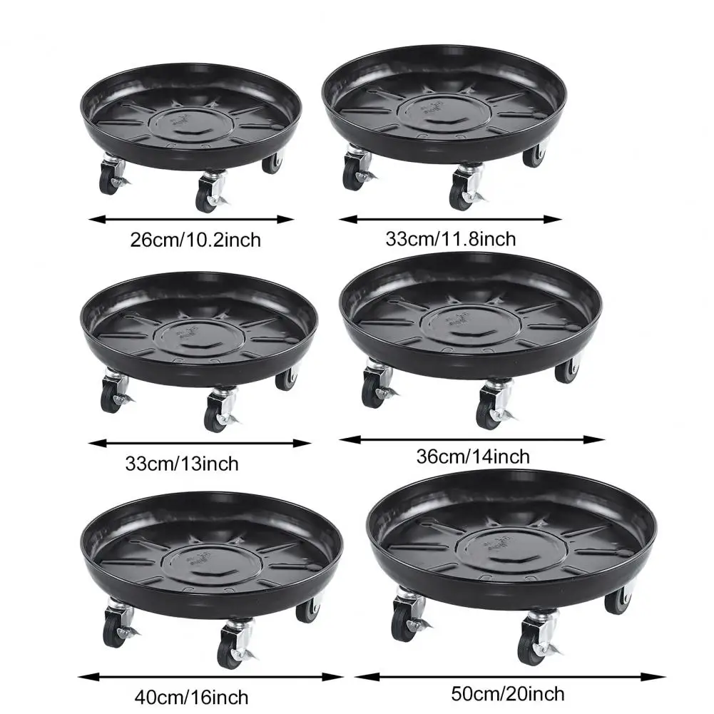 

Rolling Plant Stand with Casters Plant Caddy with 360-degree Rubber Wheels Metal Plant Caddy with for Potted for Indoor for Easy