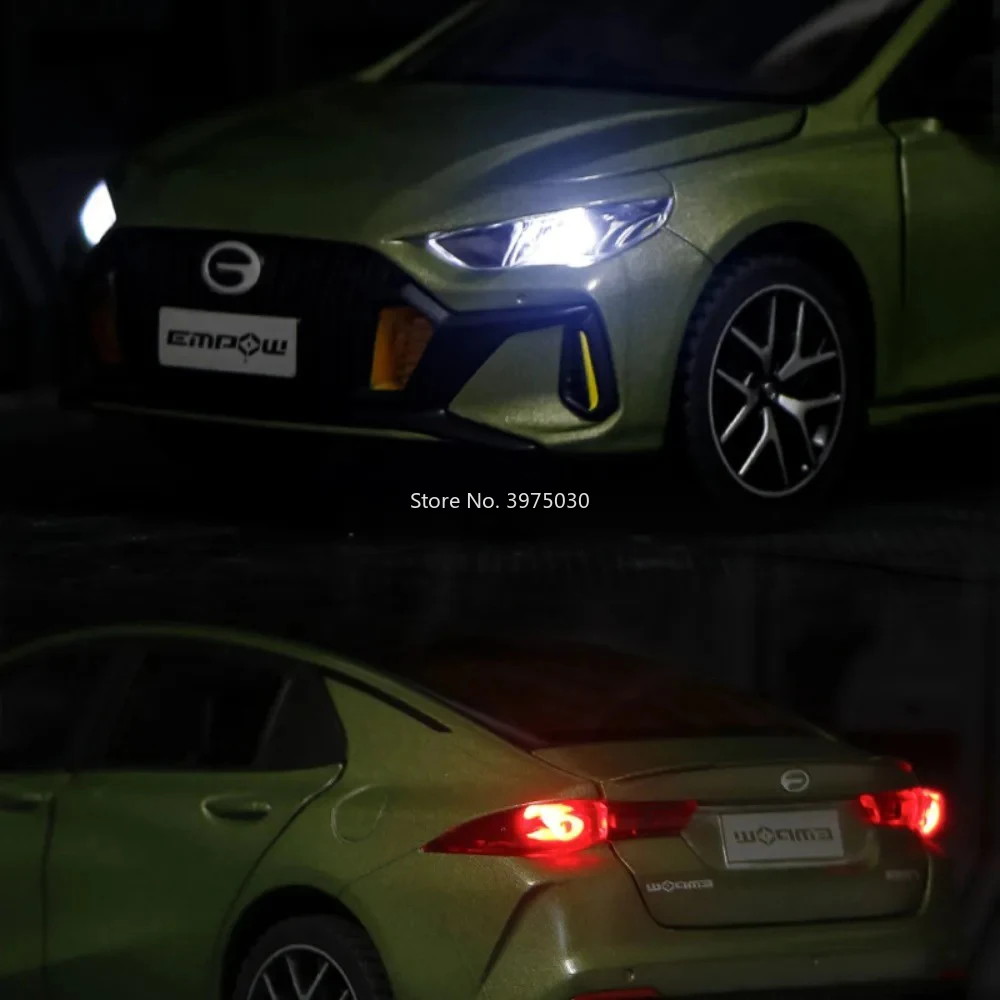 1:24 EMPOW Alloy Cars Models Toy with Light Music 6 Doors Opened Vehicle Wheel Pull Back Miniature Car for Boys Educational Toys